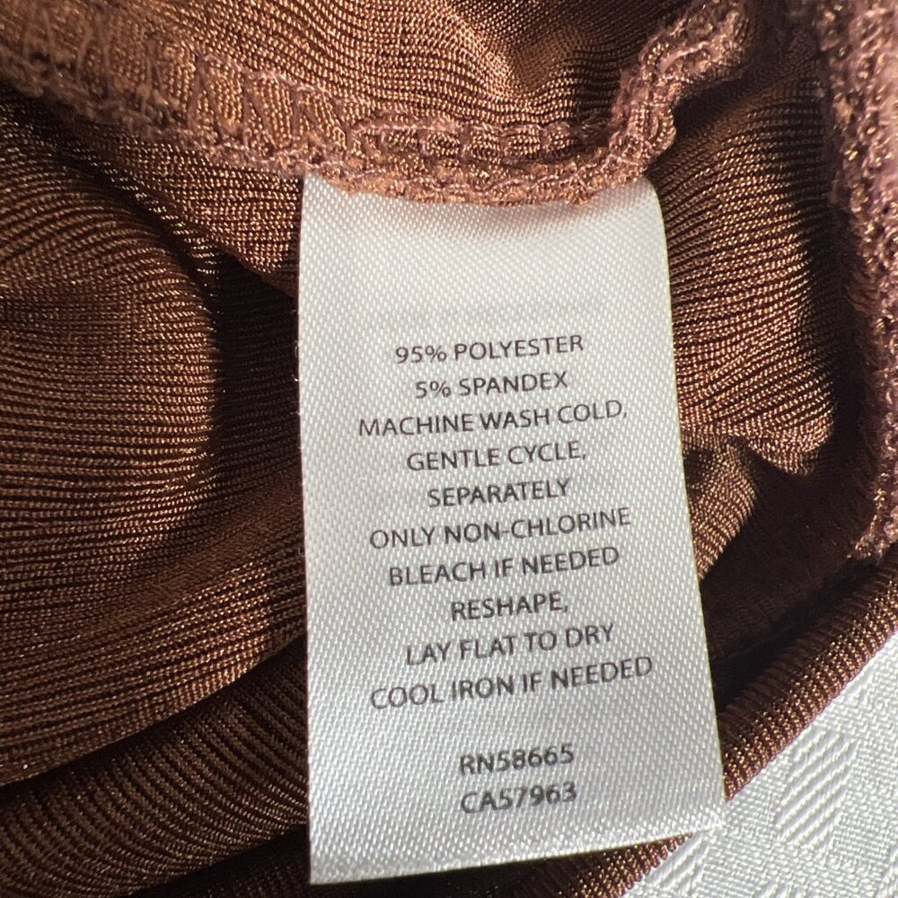 BP. Long Sleeve Crop Top Copper Brown Shimmer Women’s Size Small - Picture 9 of 10